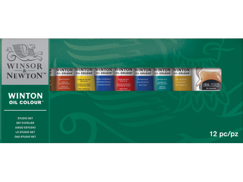 Zestaw farb olejnych Winton Studio Set - Winsor & Newton - 12 szt.