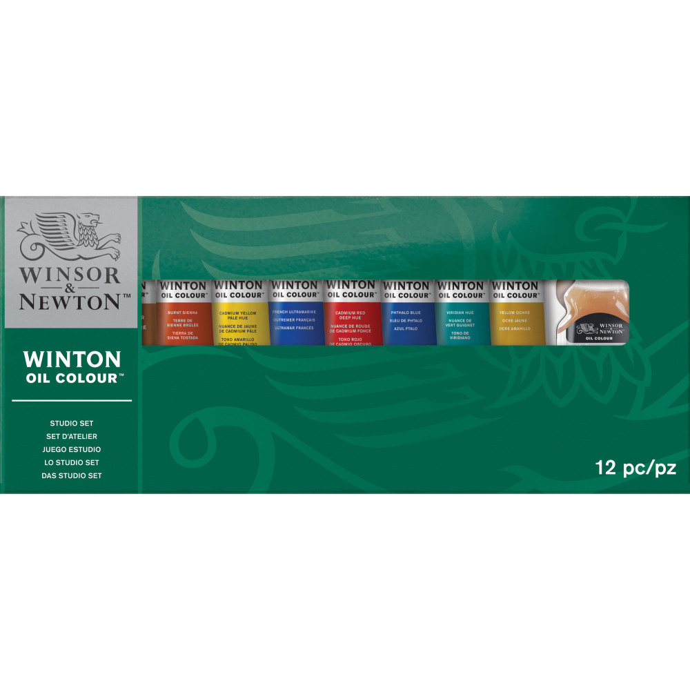 Studio set of Winton Oil Colour paints - Winsor & Newton - 12 pcs