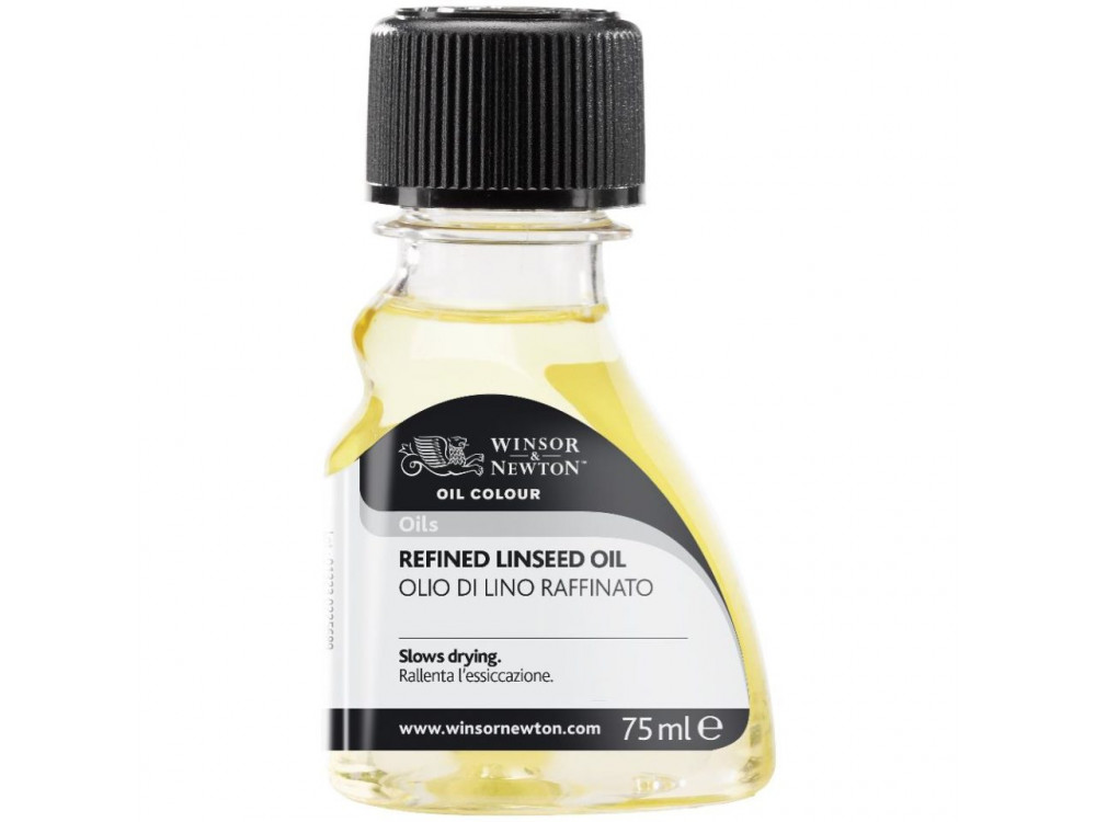 Rafinowany olej lniany do farb olejnych - Winsor & Newton - 75 ml