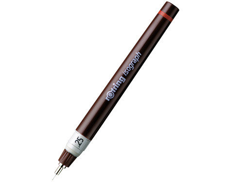 Pisak kreślarski Isograph - Rotring - czarny, 0,25 mm