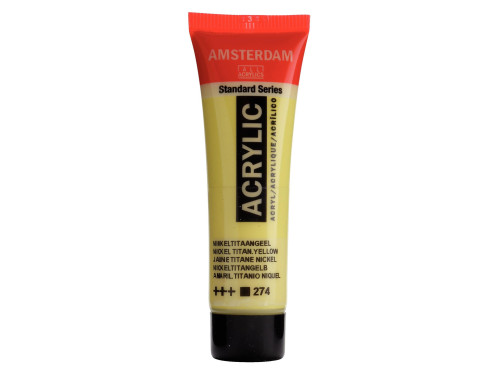 Acrylic paint in tube - Amsterdam - Nickel Titanium Yellow, 20 ml