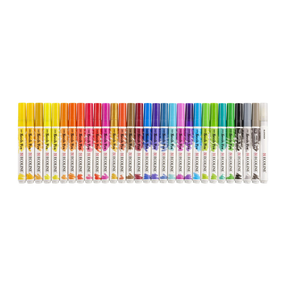 Brush Pen watercolor Ecoline set  - Talens - 30 colors