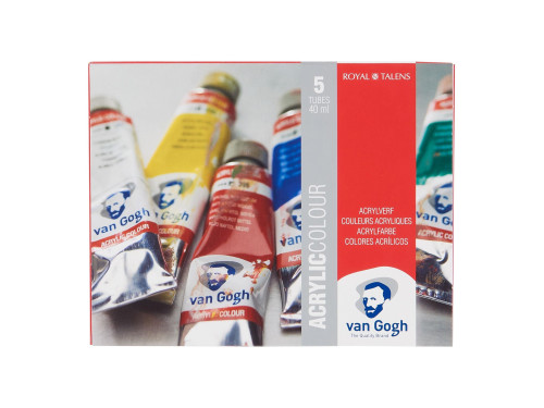 Set of Acrylic Colour paints in tubes - Van Gogh - 5 colors x 40 ml