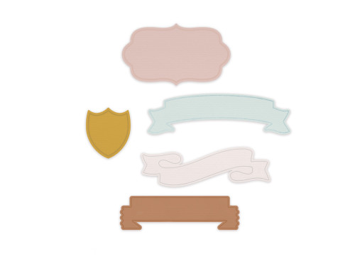 Set of cutting dies - DpCraft - Banners, 5 pcs
