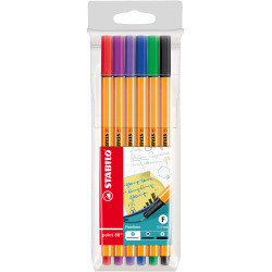 Set of point 88 fineliners - Stabilo - 6 colors - 1