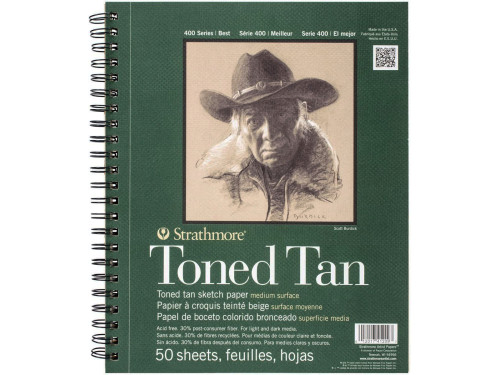Toned Tan sketch paper - Strathmore - 23 x 31 cm, 118 g, 50 sheets