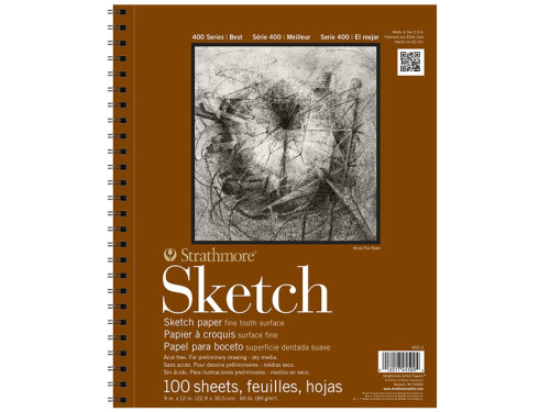 Szkicownik na spirali Sketch - Strathmore - A4, 89 g, 100 arkuszy