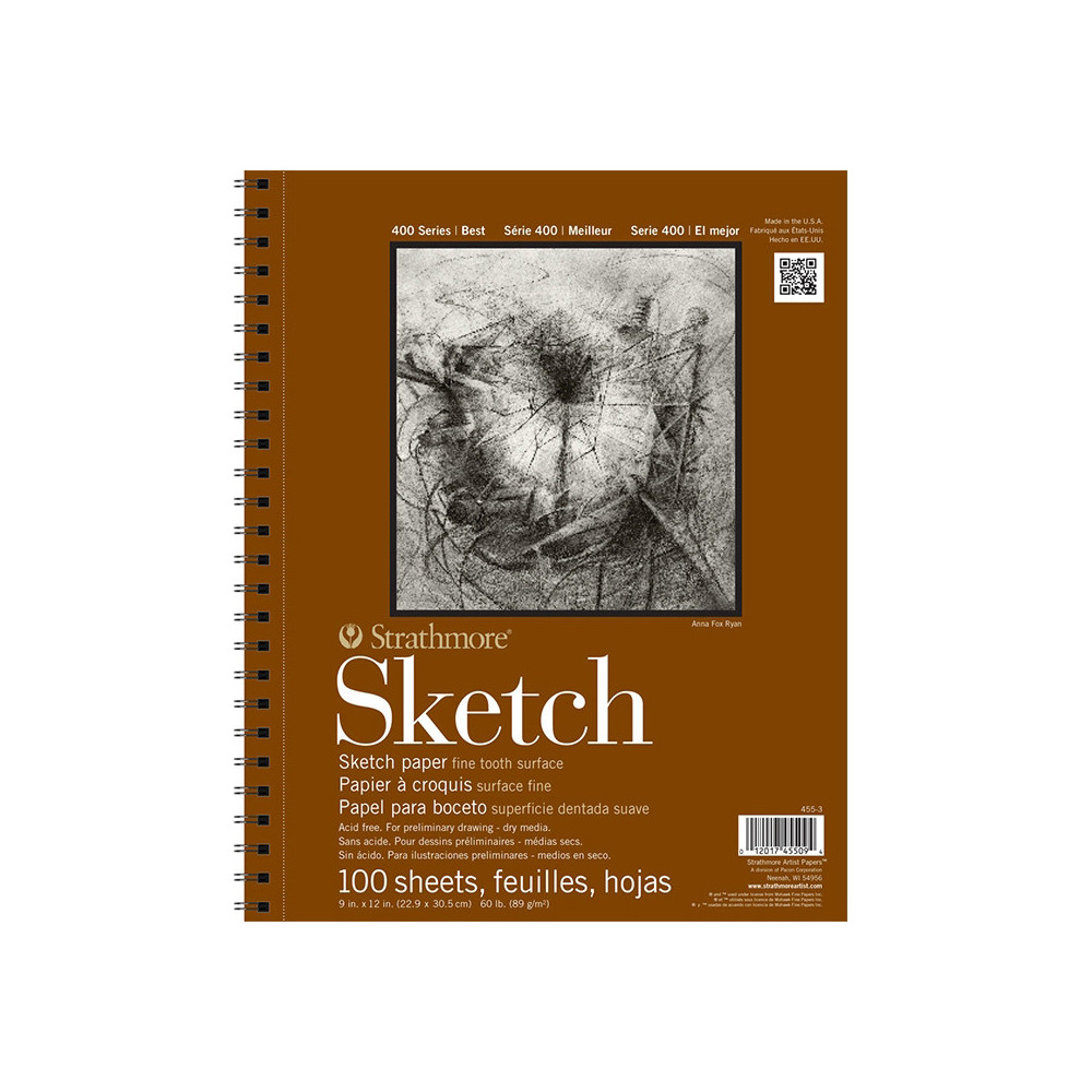 Szkicownik na spirali Sketch - Strathmore - A4, 89 g, 100 arkuszy
