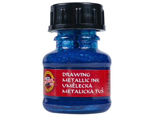 Drawing Art Metalik Ink - Koh-I-Noor - Phthalocyanine Blue, 20 g