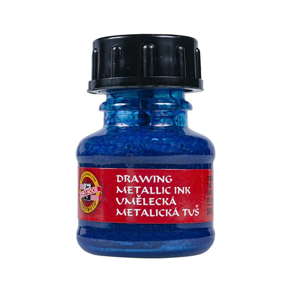 Drawing Art Metalik Ink - Koh-I-Noor - Phthalocyanine Blue, 20 g