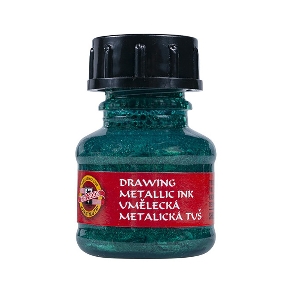 Drawing Art Metalik Ink - Koh-I-Noor - Phthalocyanine Green, 20 g