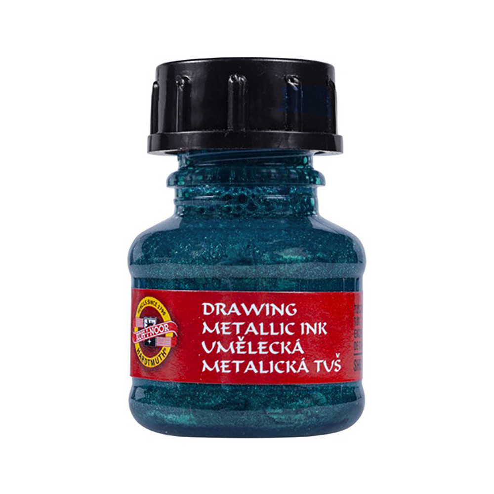 Drawing Art Metalik Ink - Koh-I-Noor - Turquoise, 20 g