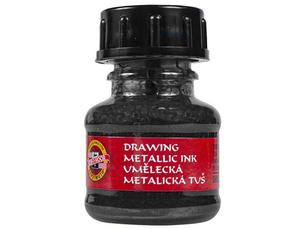 Tusz rysunkowy metaliczny Art Metalik - Koh-I-Noor - czarny, 20 g