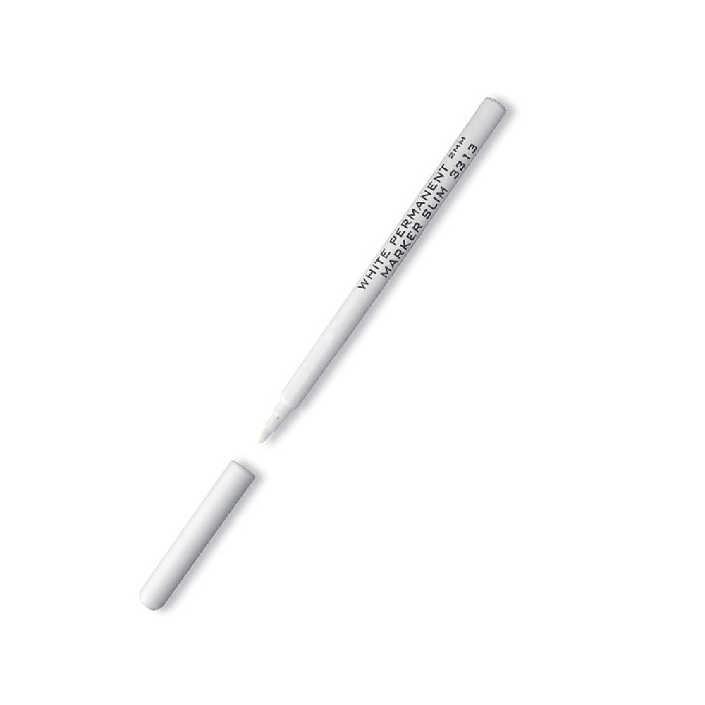 Slim permanent marker - Koh-I-Noor - white, 2 mm