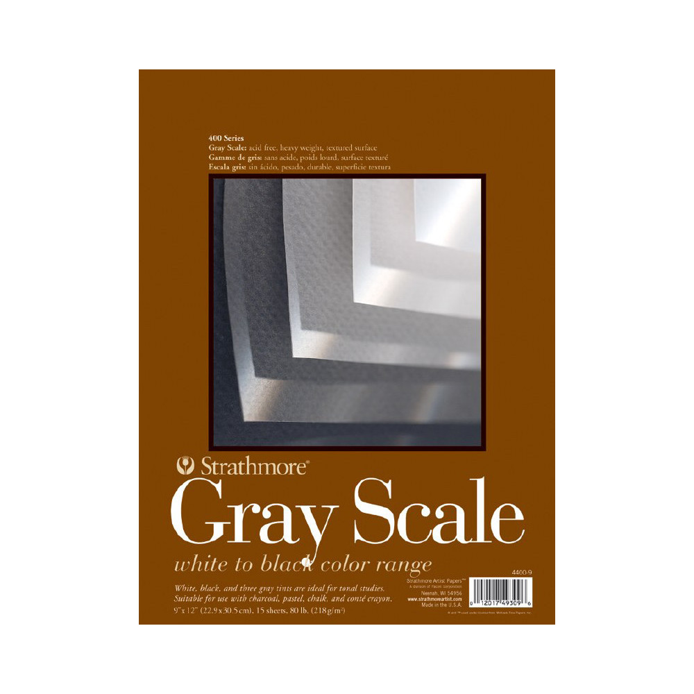 Grey Scale paper series 400 - Strathmore - 22,9 x 30,5 cm, 218 g, 15 sheets