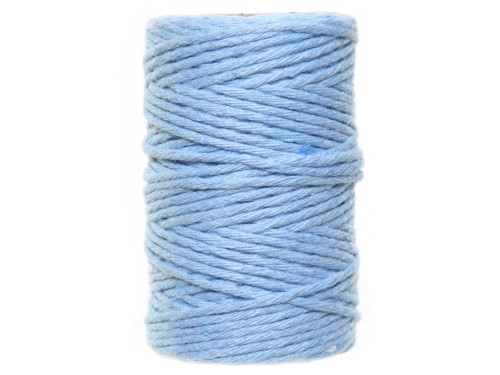 Sznurek bawełniany do makramy - błękitny, 2 mm, 60 m