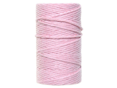 Sznurek bawełniany do makramy - jasnoróżowy, 2 mm, 60 m