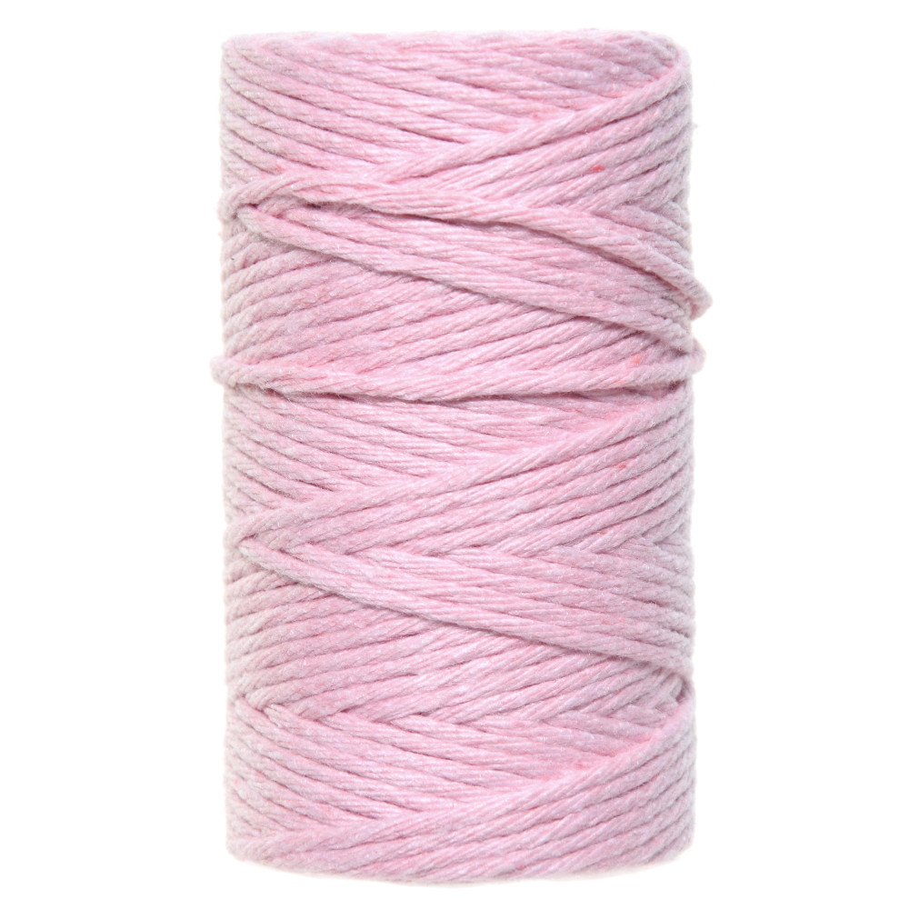 Cotton cord for macrames - Babe Pink, 2 mm, 60 m