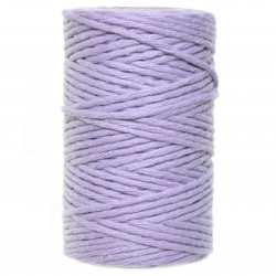 Cotton cord for macrames - lilac, 2 mm, 60 m
