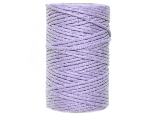 Sznurek bawełniany do makramy - liliowy, 2 mm, 60 m