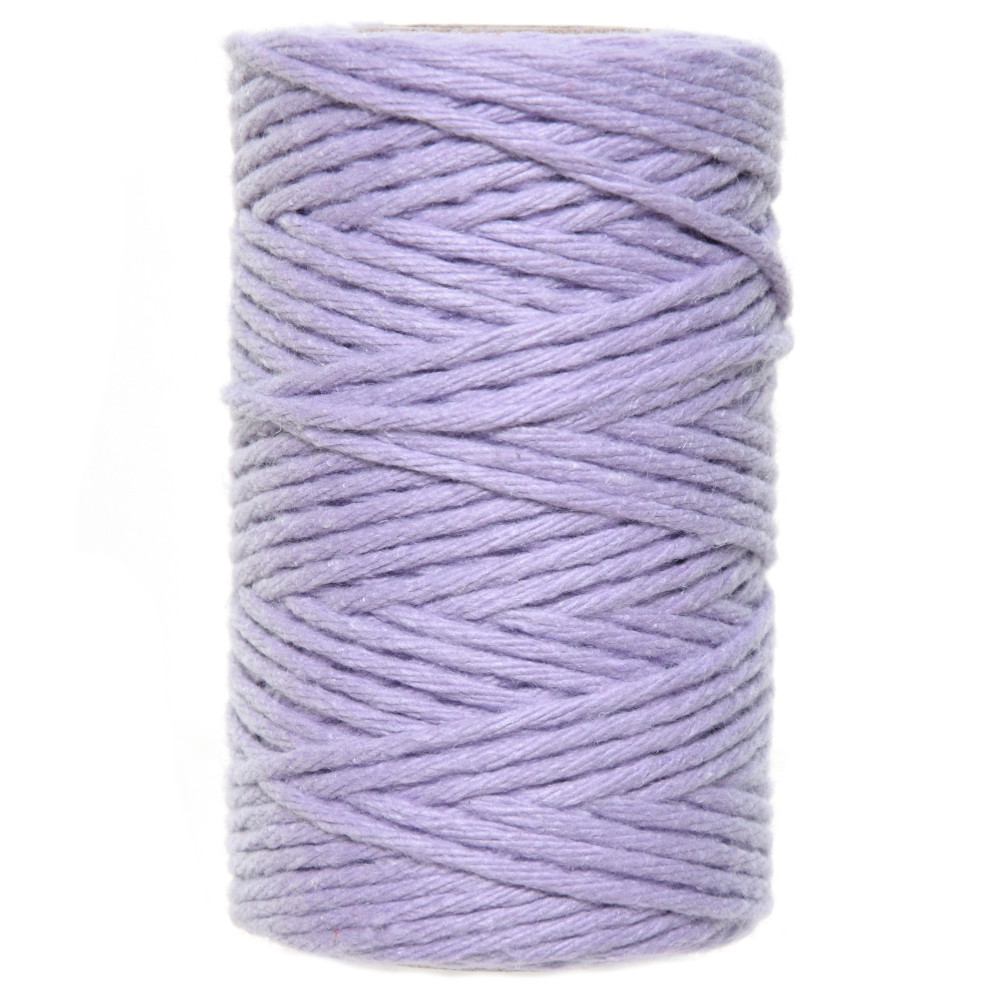 Cotton cord for macrames - lilac, 2 mm, 60 m