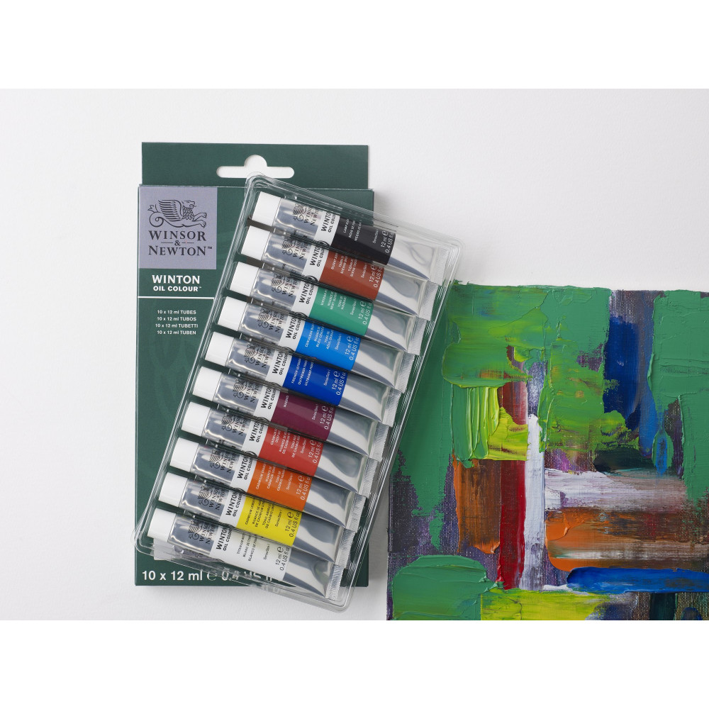 Set of Winton Oil Colour paints - Winsor & Newton - 10 pcs x 12 ml