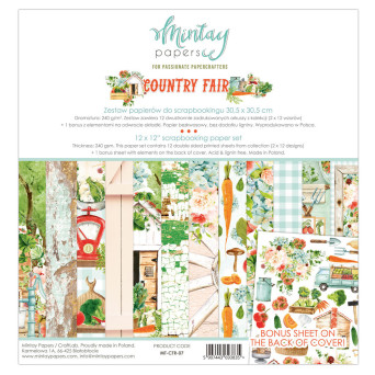 Set of scrapbooking papers 30,5 x 30,5 cm - Mintay - Country Fair