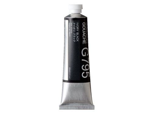 Gwasz Artists’ Gouache - Holbein - Ivory Black, 60 ml
