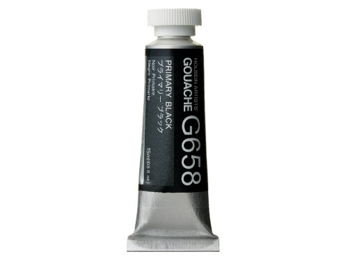 Gwasz Artists’ Gouache - Holbein - Primary Black, 15 ml