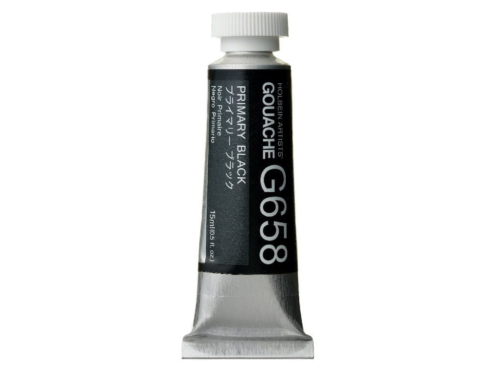 Gwasz Artists’ Gouache - Holbein - Primary Black, 15 ml