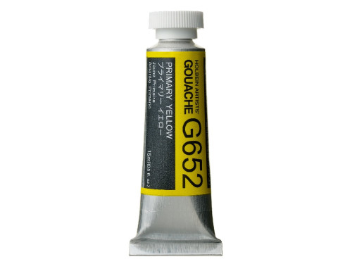 Gwasz Artists’ Gouache - Holbein - Primary Yellow, 15 ml