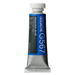 Gwasz Artists’ Gouache - Holbein - Peacock Blue, 15 ml