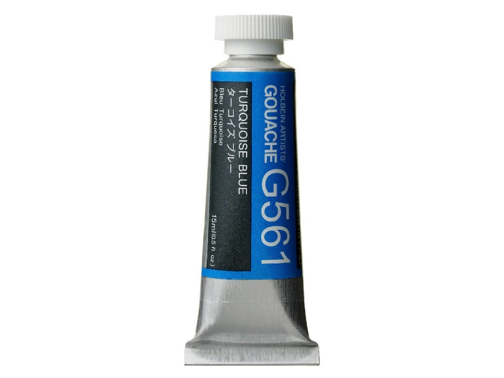 Gwasz Artists’ Gouache - Holbein - Turquoise Blue, 15 ml
