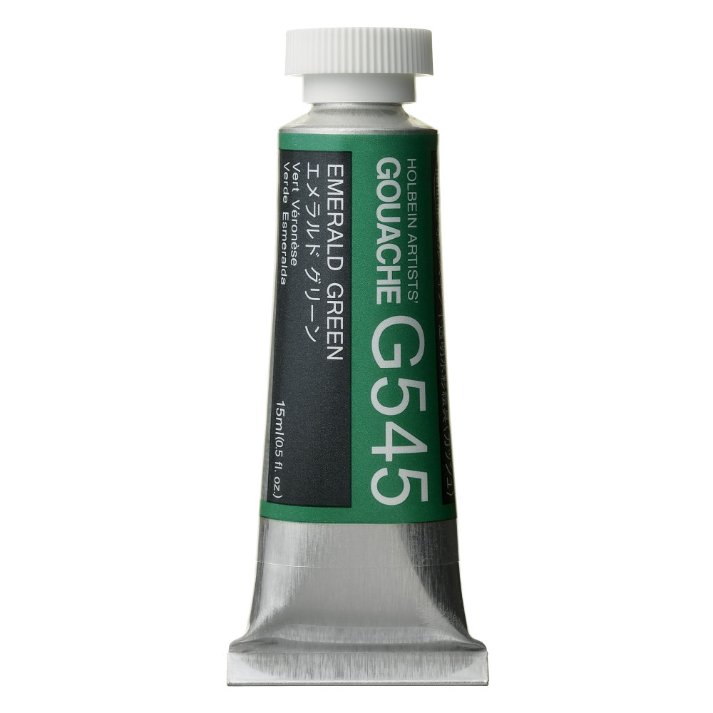 Gwasz Artists’ Gouache - Holbein - Emerald Green, 15 ml