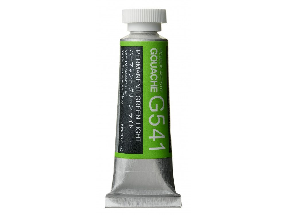 Gwasz Artists’ Gouache - Holbein - Permanent Green Light, 15 ml