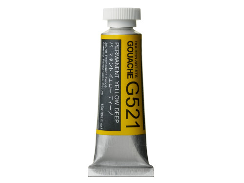 Gwasz Artists’ Gouache - Holbein - Permanent Yellow Deep, 15 ml