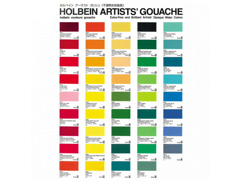 Gwasz Artists’ Gouache - Holbein - Cadmium Yellow, 15 ml