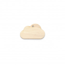 Wooden cloud pendant - Simply Crafting - 3 cm, 10 pcs