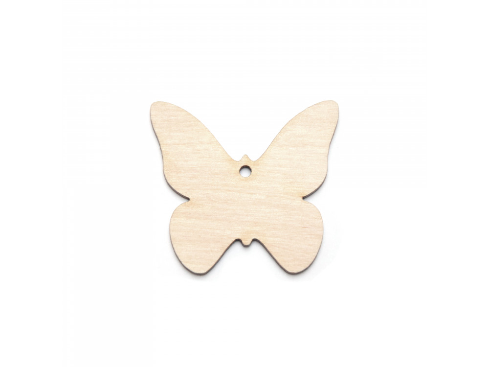 Drewniana zawieszka - Simply Crafting - motyl, 4 cm, 10 szt.