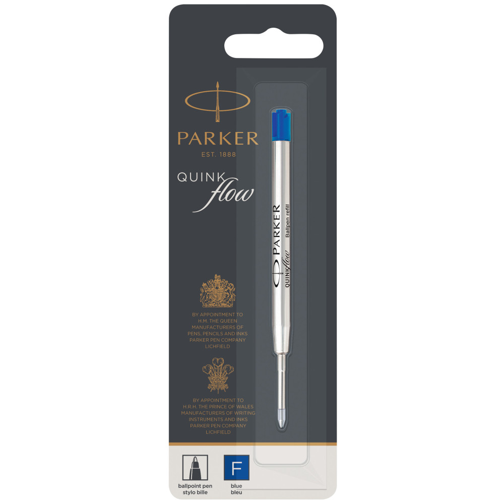 Quink flow ballpoint pen refill - Parker - blue, F
