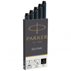 Naboje atramentowe Quink do piór wiecznych - Parker - czarne, 5 szt.