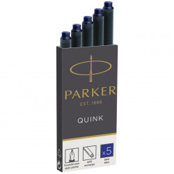 Naboje atramentowe Quink do piór wiecznych - Parker - niebieskie, 5 szt.