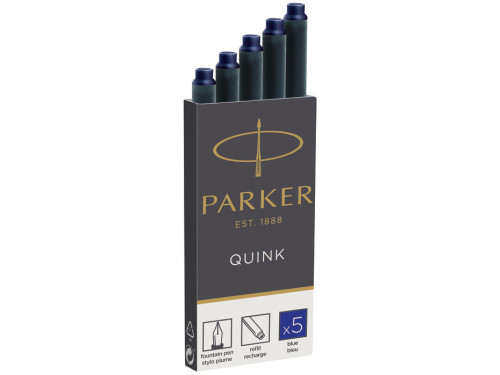 Quink fountain pen refills - Parker - blue, 5 pcs