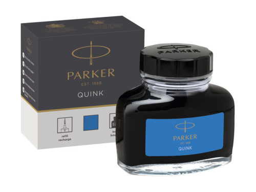 Atrament Quink do piór wiecznych, zmywalny - Parker - jasnoniebieski, 57 ml