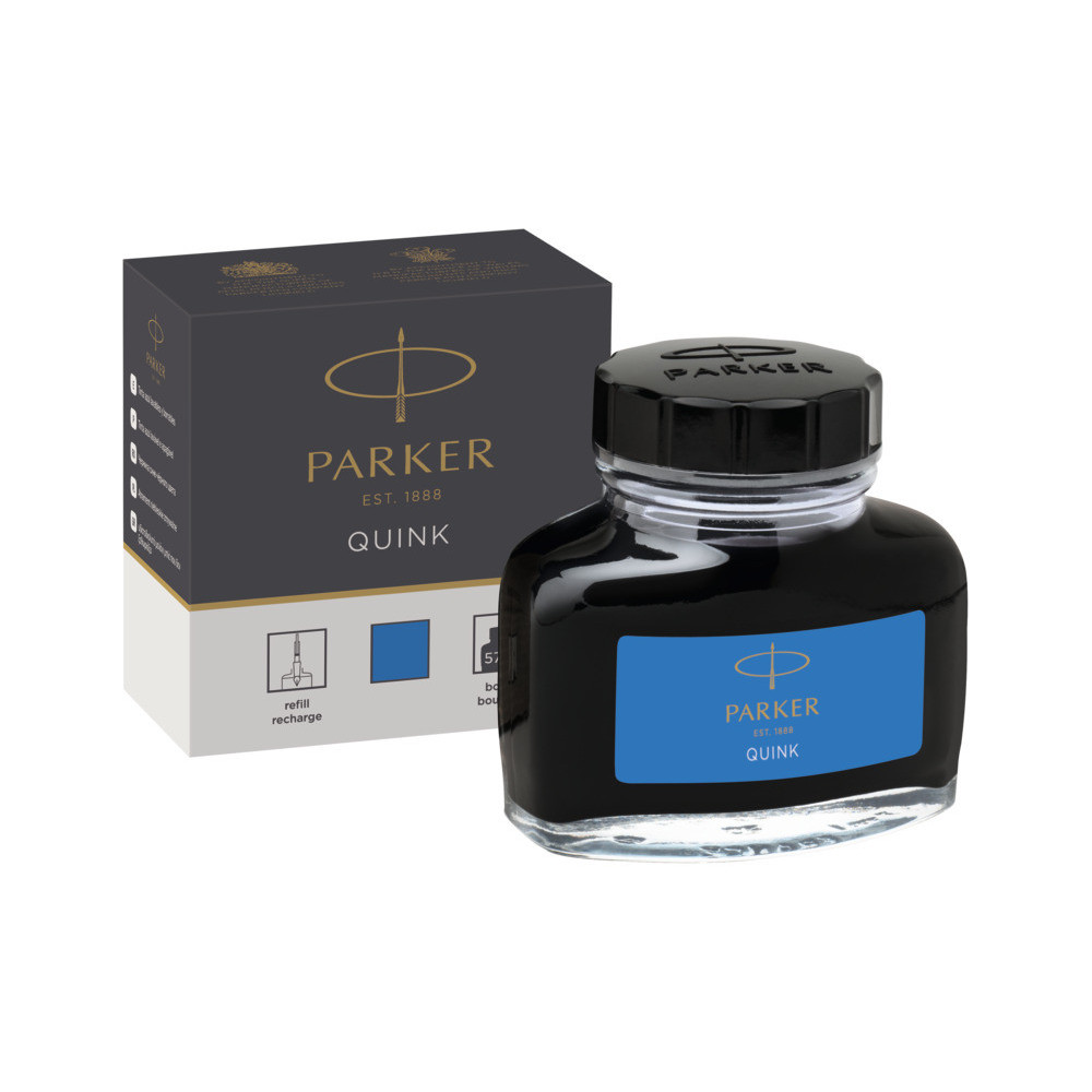 Quink washable fountain pan ink - Parker - light blue, 57 ml