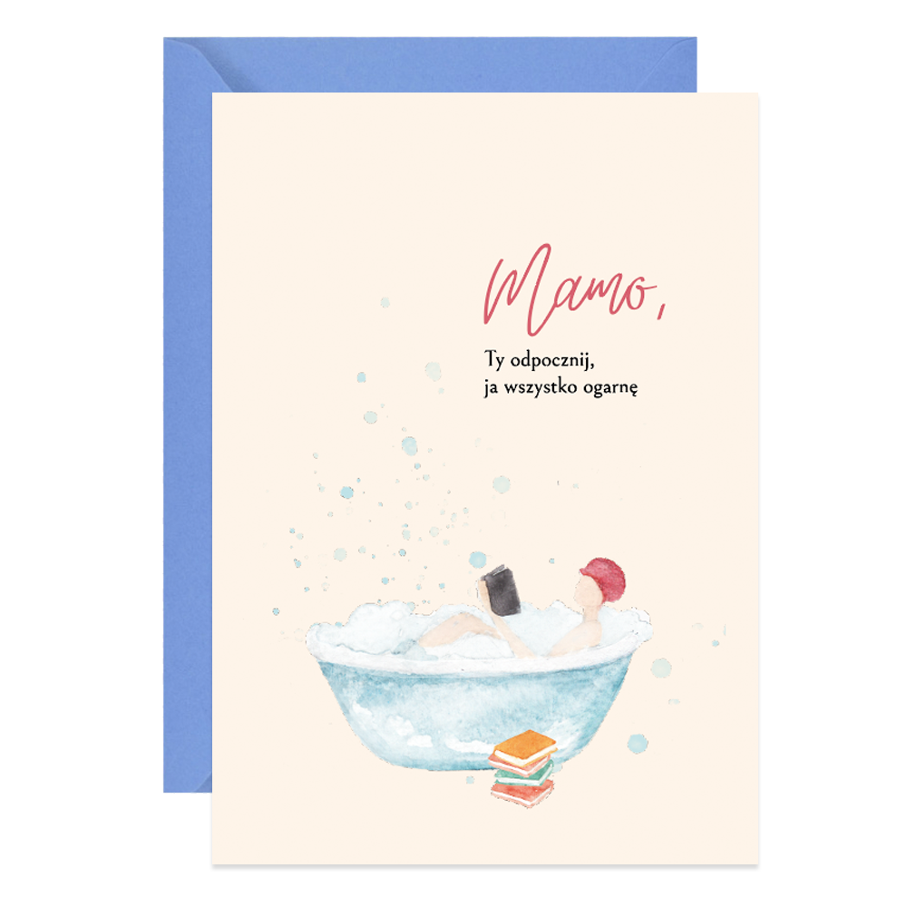 Greeting card A6 - Paperwords - Dla mamy, odpocznij