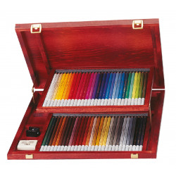 CarbOthello dry pastels set in wooden box - Stabilo - 60 pcs