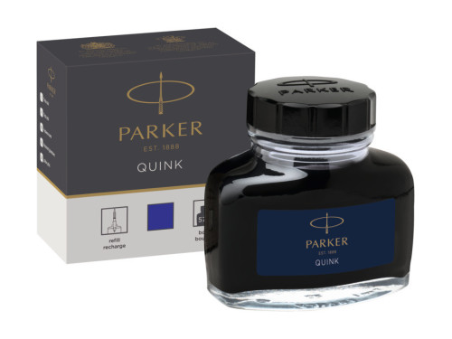 Atrament Quink do piór wiecznych - Parker - niebieski, 57 ml