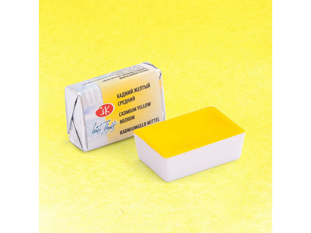 Farba akwarelowa Białe Noce - St. Petersburg - Cadmium Yellow Medium, kostka