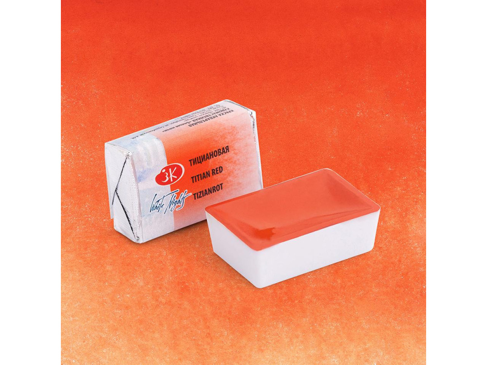 White Nights watercolor paint - St. Petersburg - Titian Red, pan